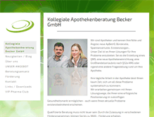 Tablet Screenshot of kollegiale-apothekenberatung.de